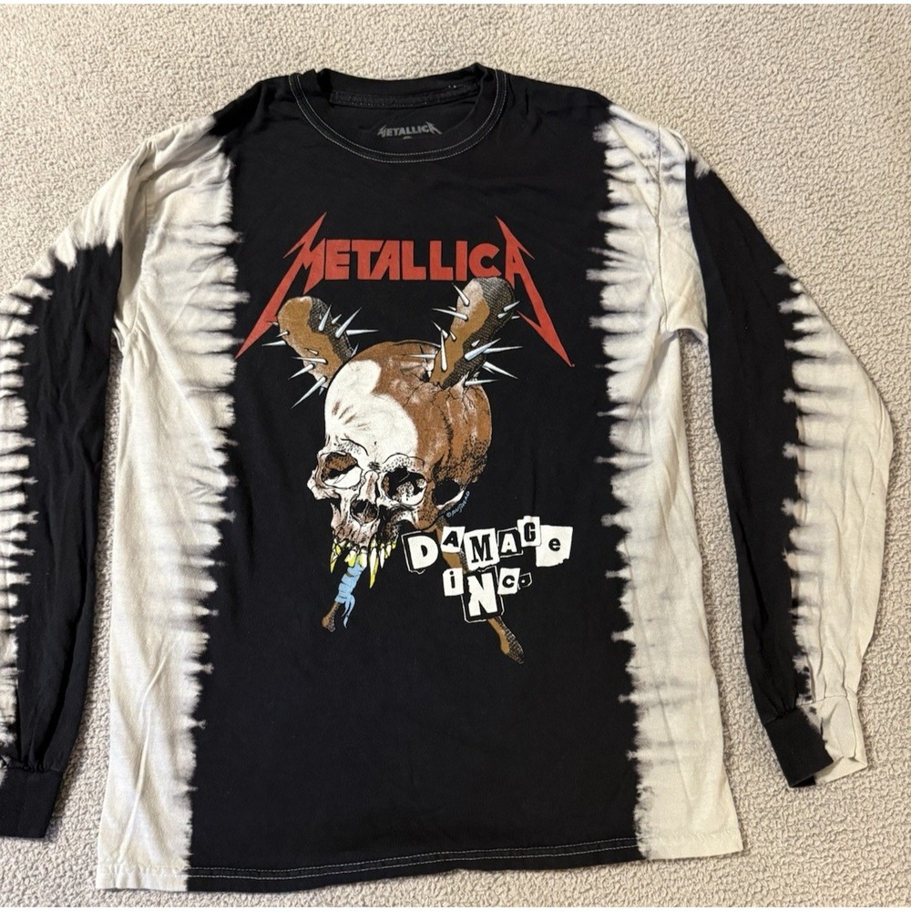 Metallica Damage Inc Pushead Long Sleeve Graphic Rock Metal T-Shirt Men's Small